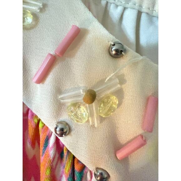 iCE Y2K Pink Orange Beaded Women's Size 14 Dress - Picture 3 of 8